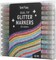 Dual Tip Glitter Markers, 12 Count – 24 Sparkling Colors, Professional Quality, Water-Based Ink for Adults, Crafts, Scrapbooking & Art Projects